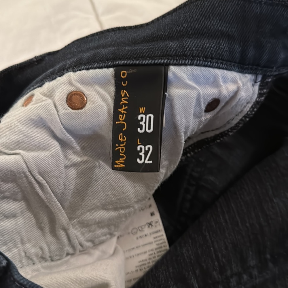Nudie Jeans “Tight Long John” organic black skinny jeans. - Picture 7 of 7